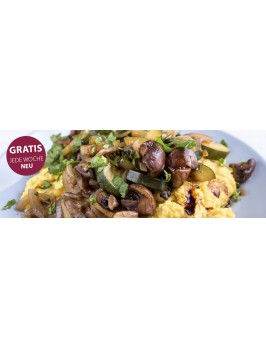 Champignon-Zucchini-Pfanne mit Polenta