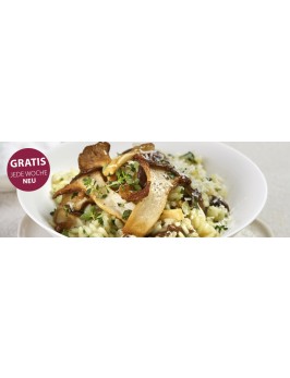 Feines Pilzrisotto mit Thymian und Parmesan