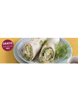 Grünkohl-Avocado-Wrap mit Kichererbsencreme und Fenchel