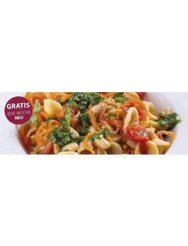 Orecchiette mit weißen Bohnen, Möhren und Petersilienöl