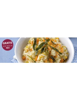 Möhren-Risotto mit knusprigem Salbei