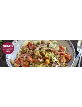 Pilz-Stroganoff mit Bandnudeln